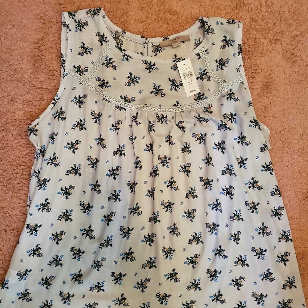 Loft PLUS Floral Sleeveless Blouse